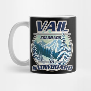 Vail Colorado Snowboarding logo Mug